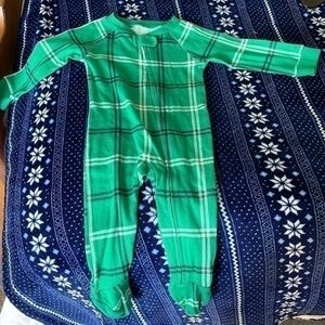 Target Wondershop Green Plaid Baby Sleeper Size 6-9 Months NWOT